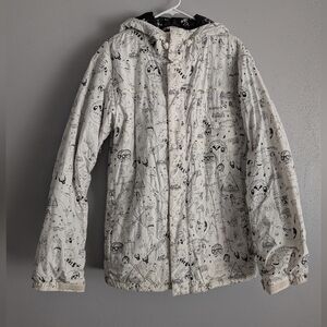 Burton The White Collection Bad Moon Rising Graffiti Snowboarding Jacket